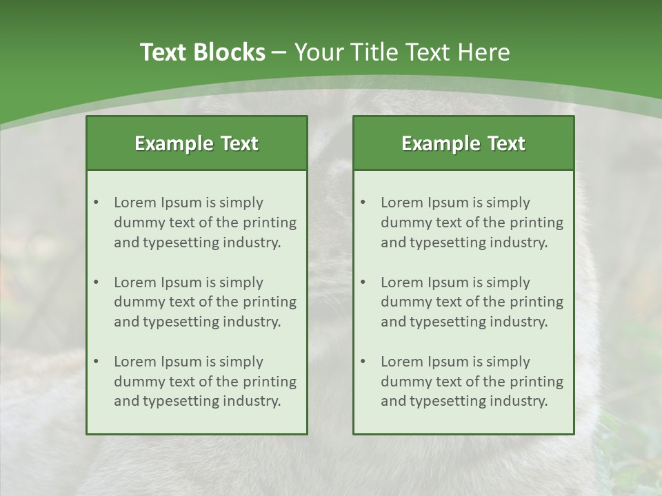 Look Head Feline PowerPoint Template