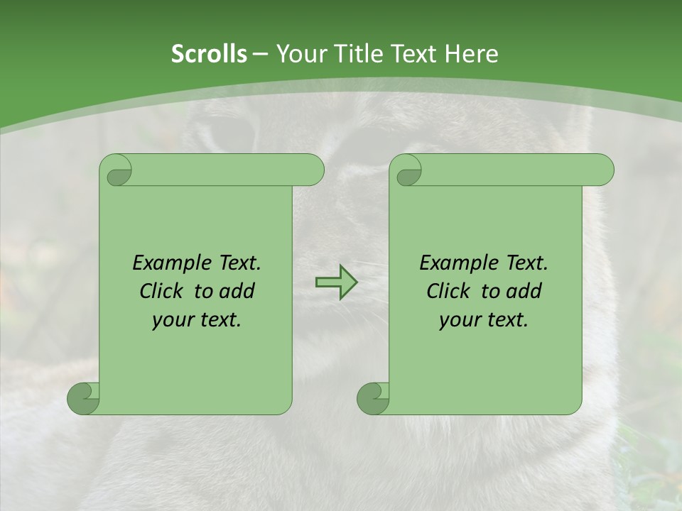 Look Head Feline PowerPoint Template