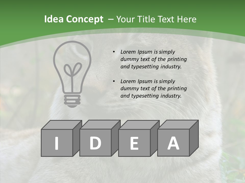 Look Head Feline PowerPoint Template