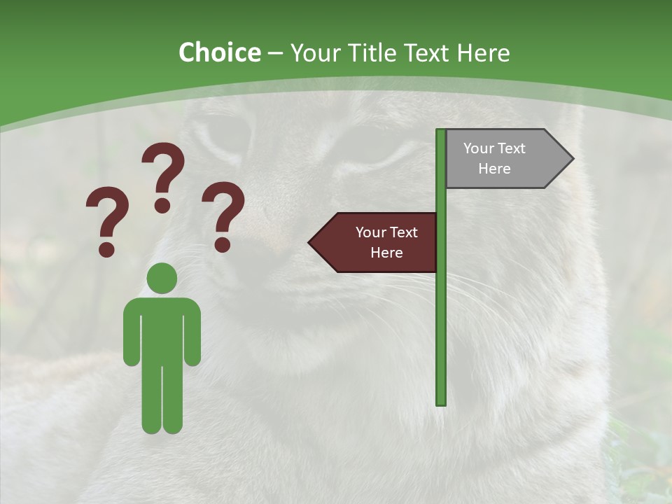 Look Head Feline PowerPoint Template