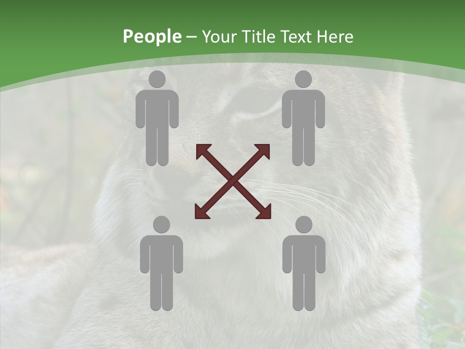 Look Head Feline PowerPoint Template