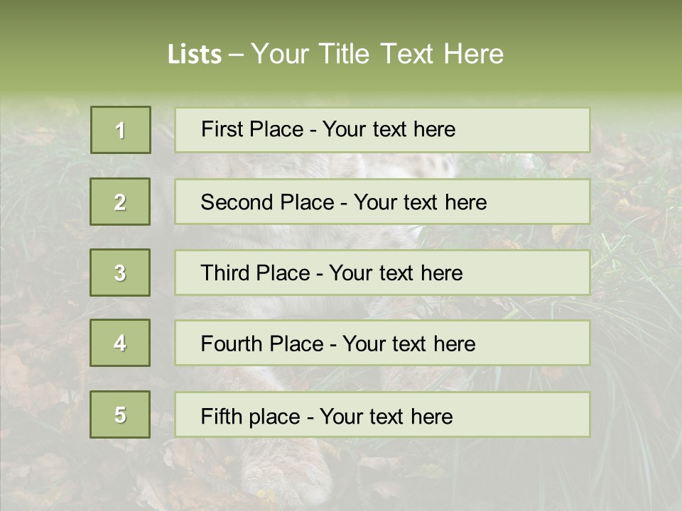 Nature Coat Bobcat PowerPoint Template