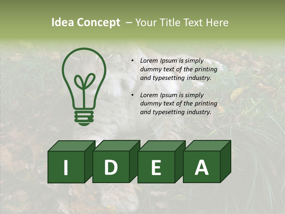 Nature Coat Bobcat PowerPoint Template