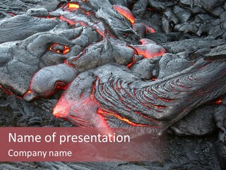 Moving Molten Hawaiian PowerPoint Template