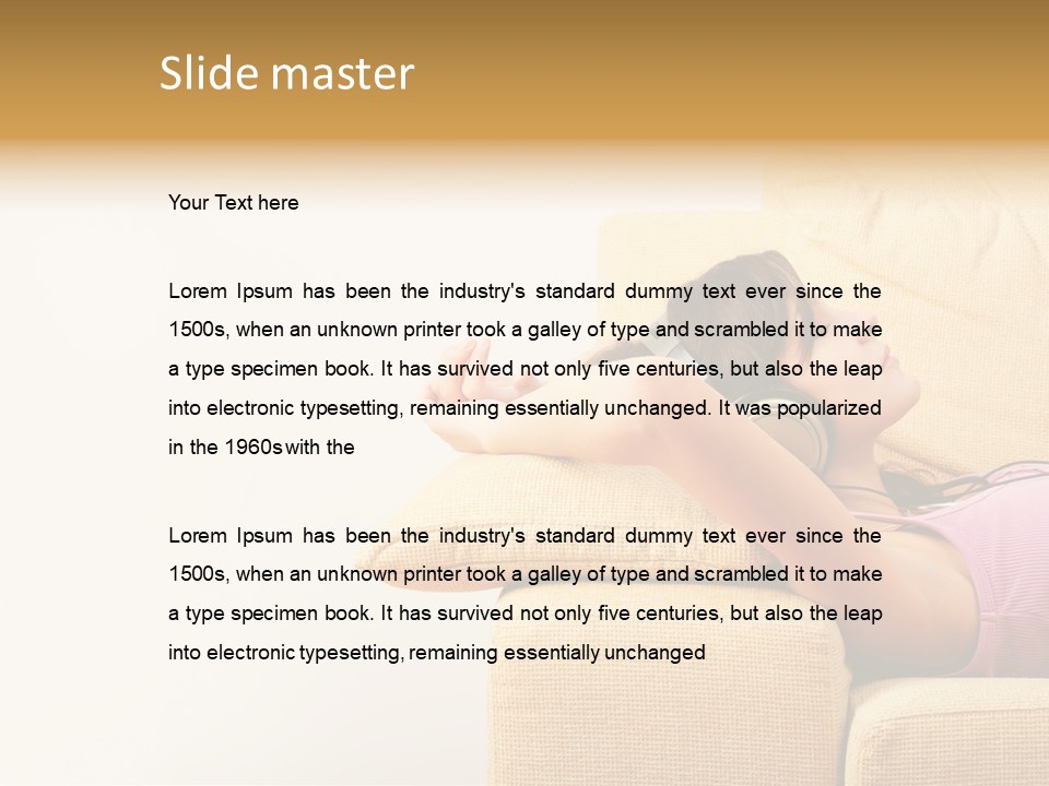 Sofa Years Freedom PowerPoint Template