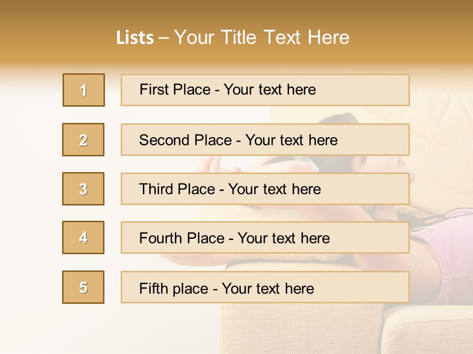 Sofa Years Freedom PowerPoint Template