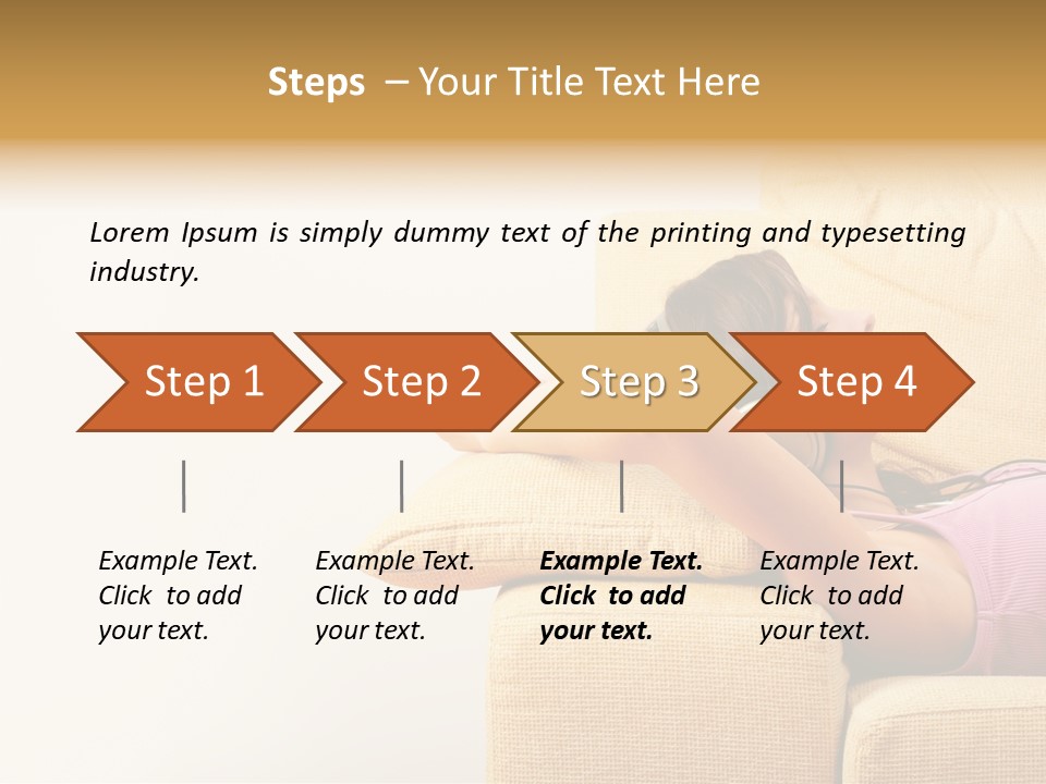 Sofa Years Freedom PowerPoint Template