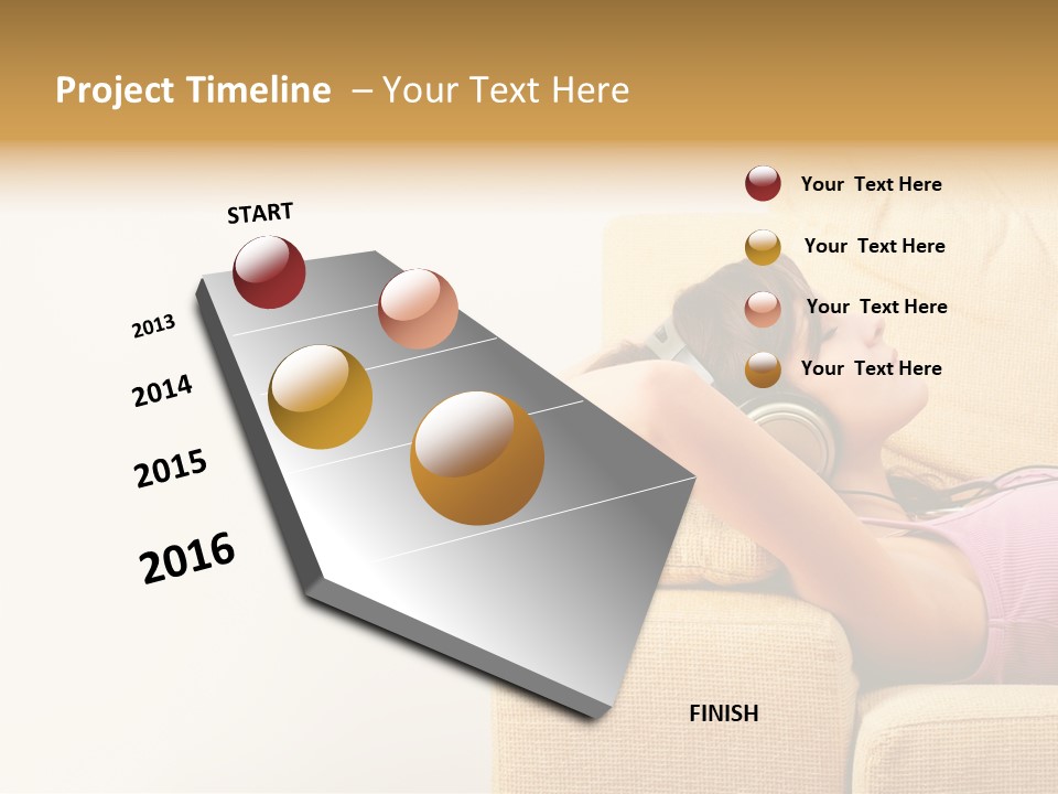 Sofa Years Freedom PowerPoint Template