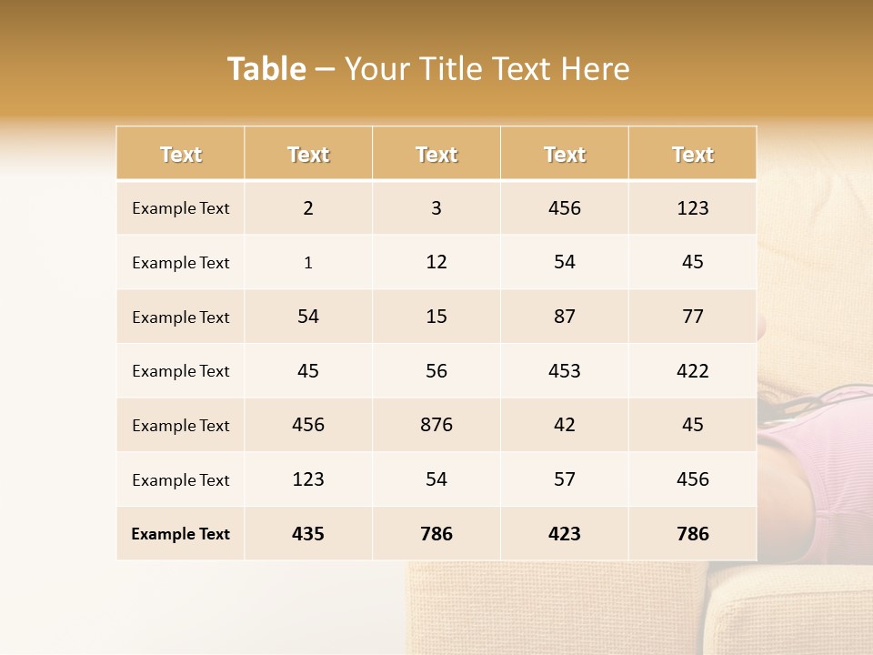 Sofa Years Freedom PowerPoint Template