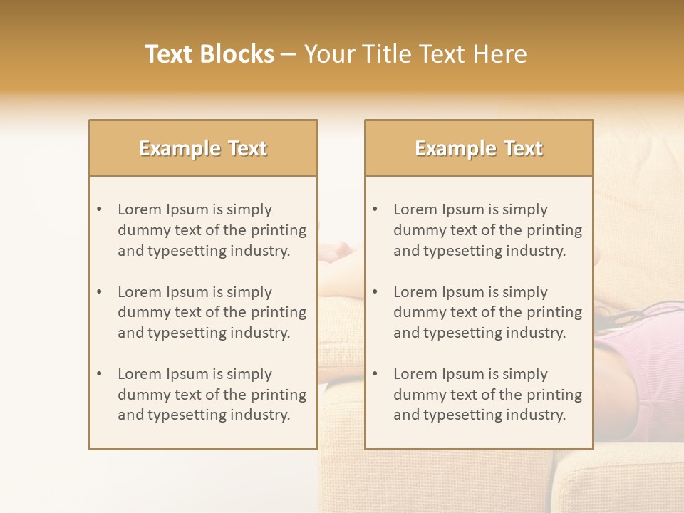 Sofa Years Freedom PowerPoint Template
