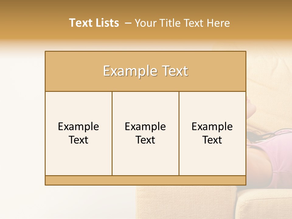 Sofa Years Freedom PowerPoint Template