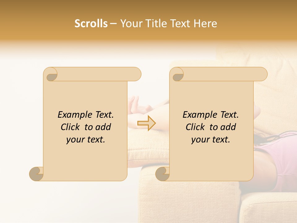 Sofa Years Freedom PowerPoint Template