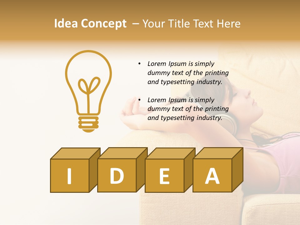 Sofa Years Freedom PowerPoint Template