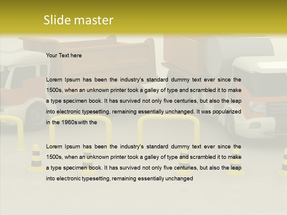 Office Room Table PowerPoint Template