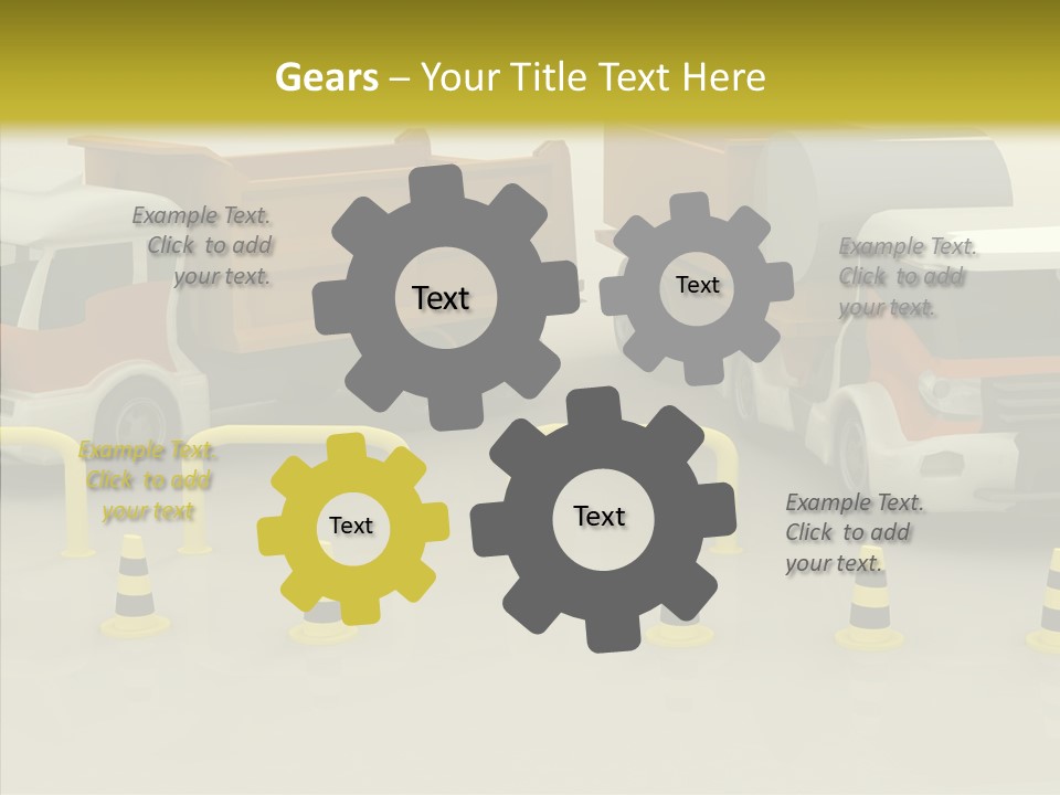 Office Room Table PowerPoint Template