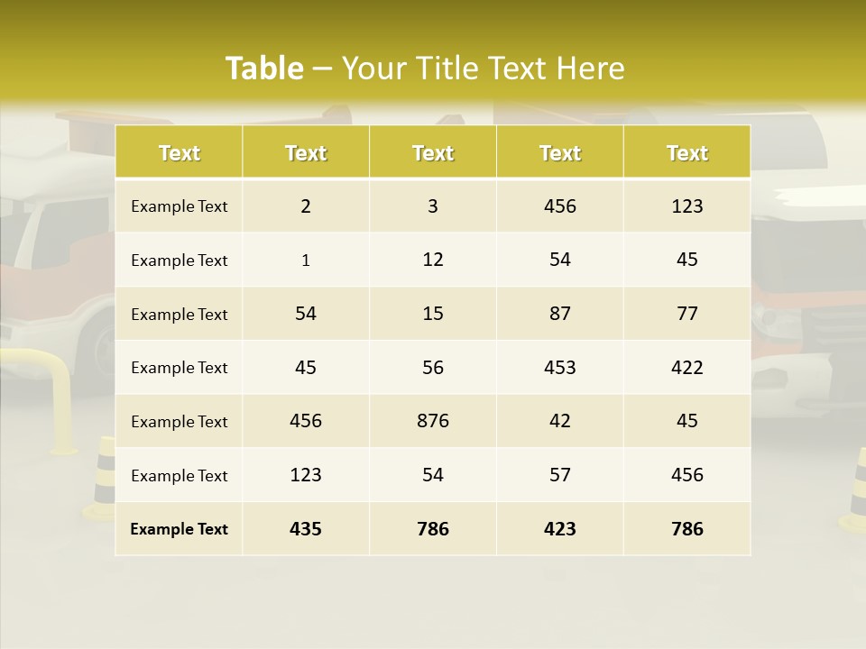 Office Room Table PowerPoint Template