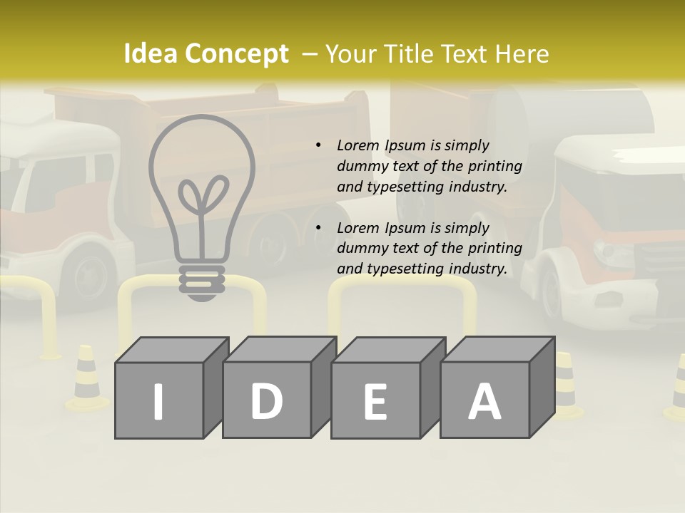 Office Room Table PowerPoint Template