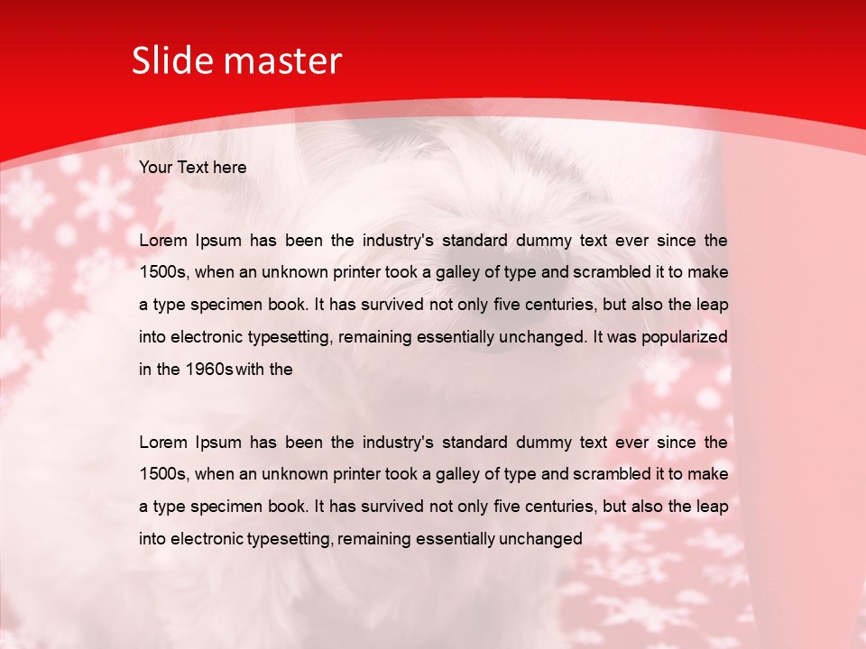 White Pup Hat PowerPoint Template