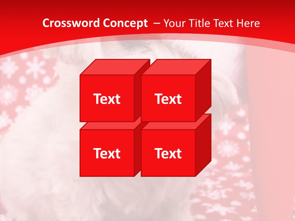 White Pup Hat PowerPoint Template