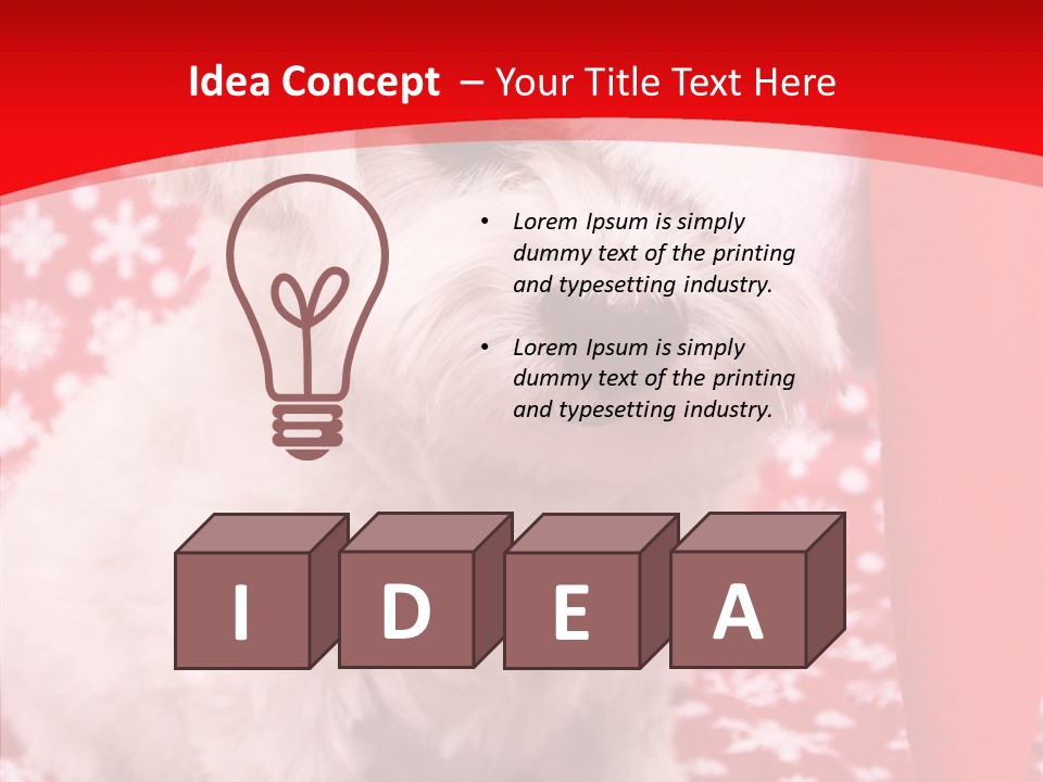 White Pup Hat PowerPoint Template