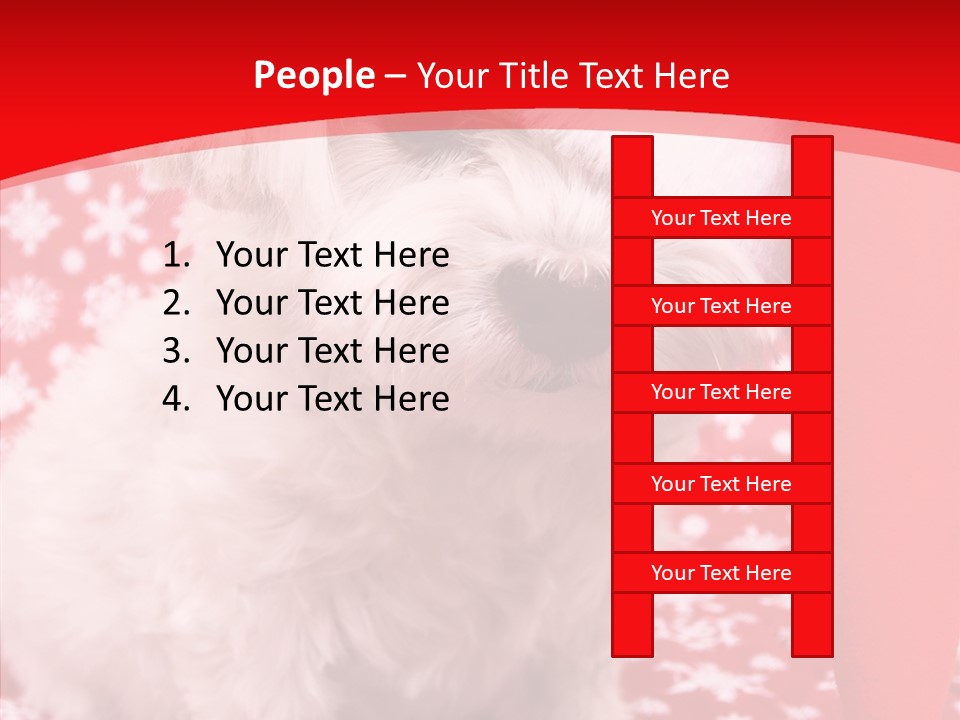 White Pup Hat PowerPoint Template