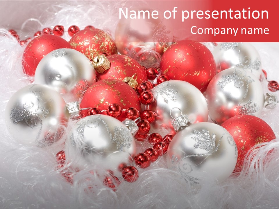 Xmas Decoration Ornamental PowerPoint Template