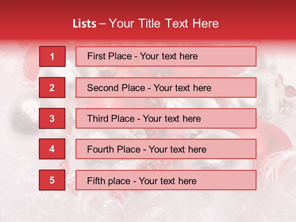 Xmas Decoration Ornamental PowerPoint Template