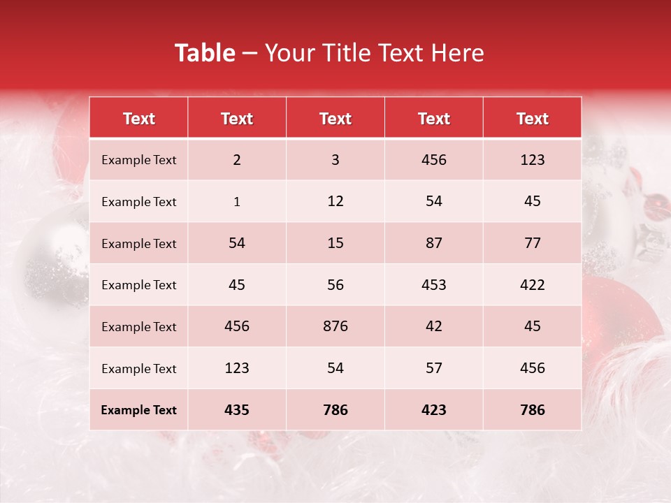 Xmas Decoration Ornamental PowerPoint Template