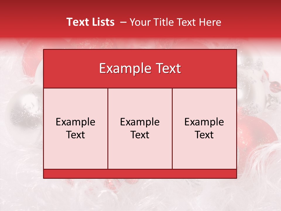 Xmas Decoration Ornamental PowerPoint Template