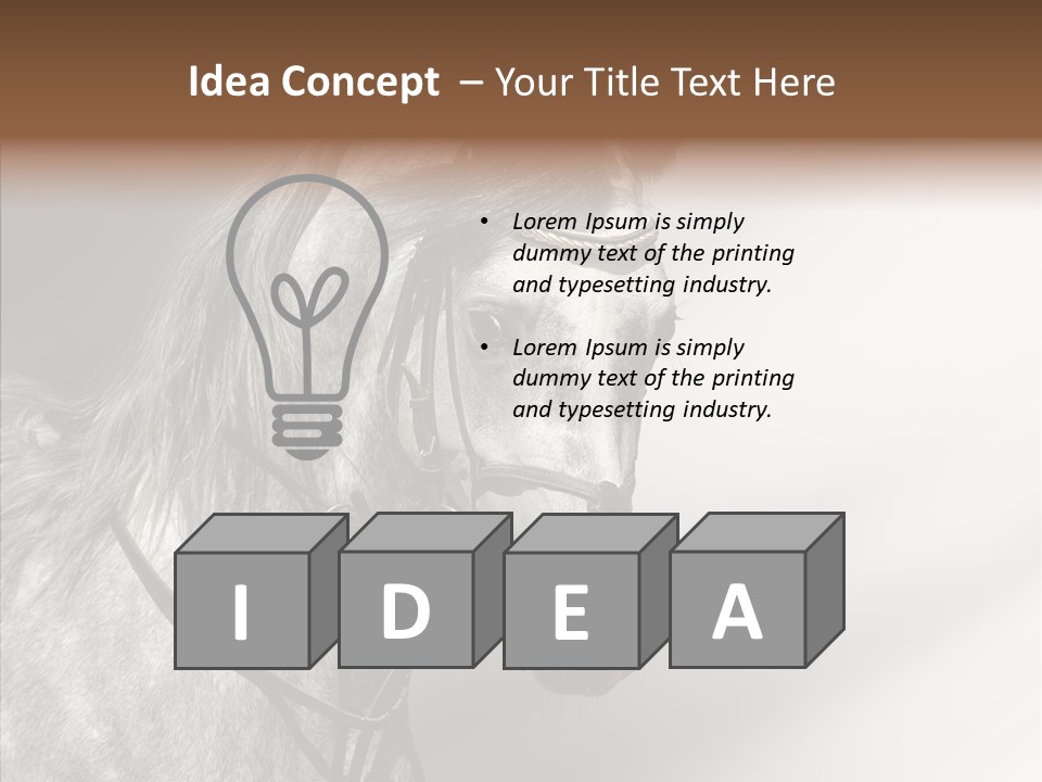 Stallion Active Horse PowerPoint Template