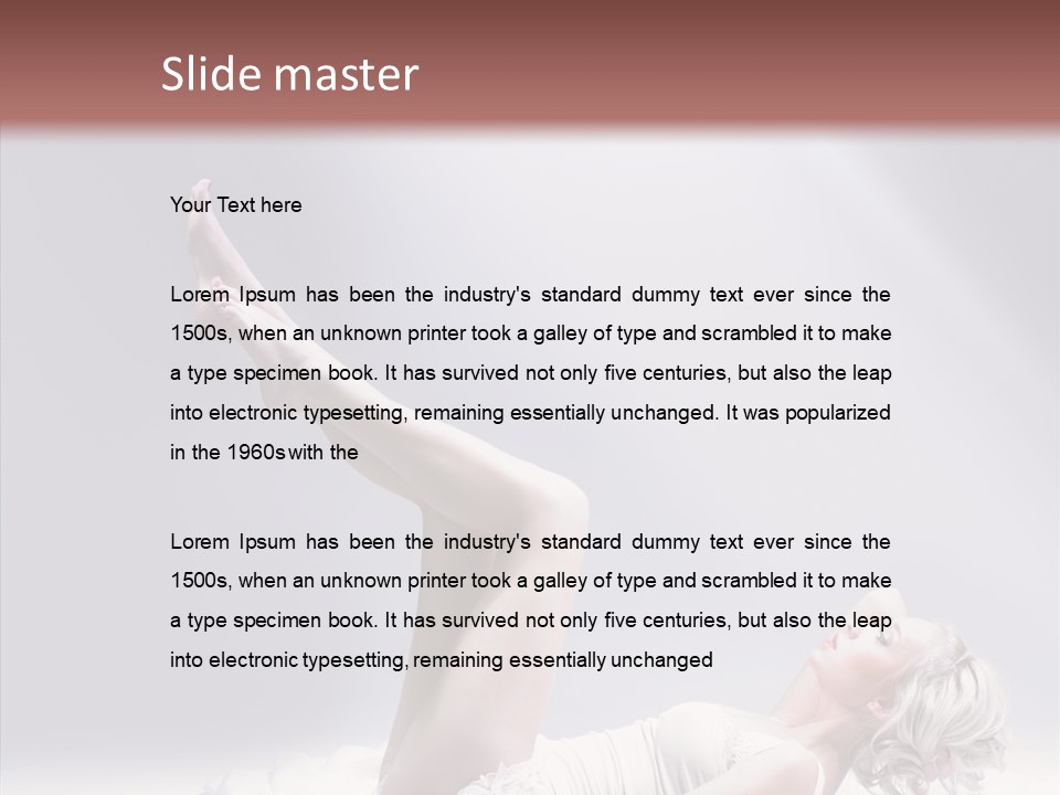 Legs Woman Bedroom PowerPoint Template