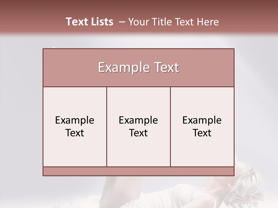 Legs Woman Bedroom PowerPoint Template