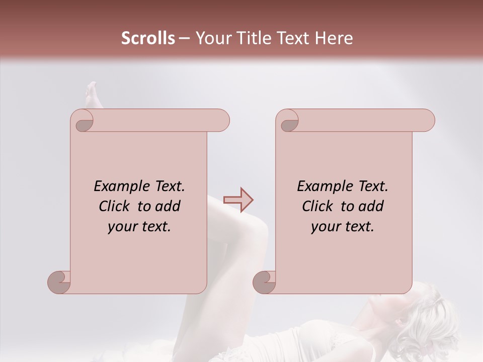 Legs Woman Bedroom PowerPoint Template