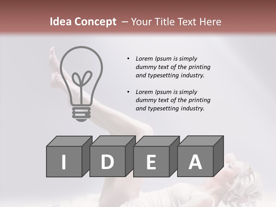 Legs Woman Bedroom PowerPoint Template