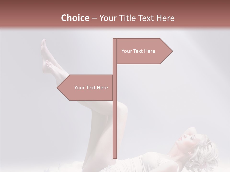 Legs Woman Bedroom PowerPoint Template