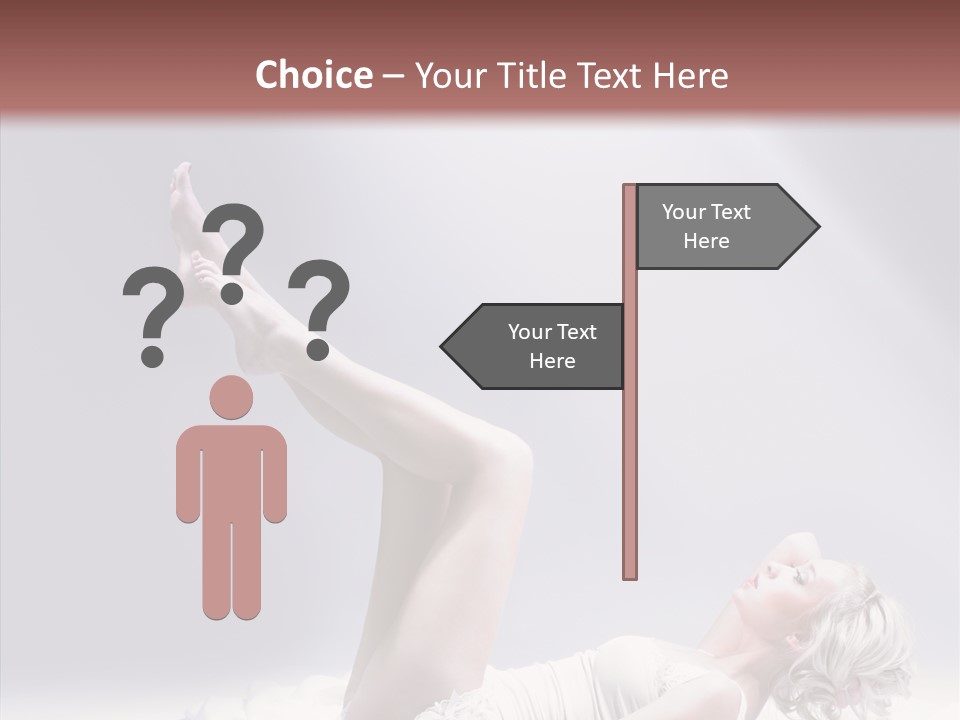 Legs Woman Bedroom PowerPoint Template