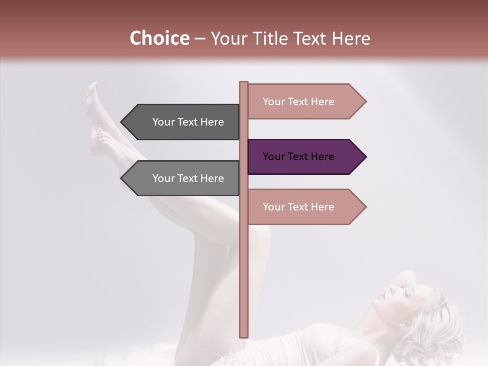 Legs Woman Bedroom PowerPoint Template