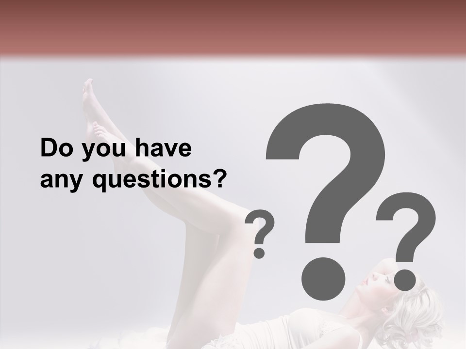 Legs Woman Bedroom PowerPoint Template