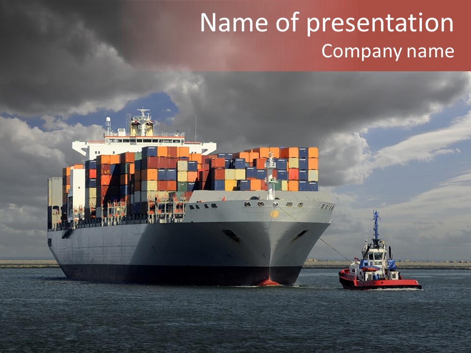 Carrier Transportation Dock PowerPoint Template