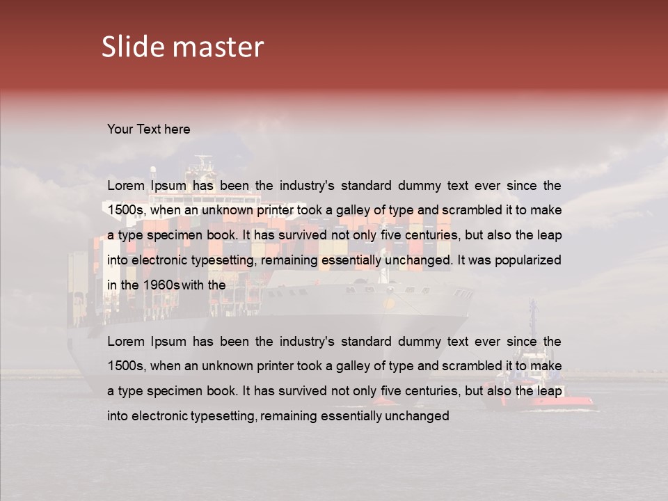 Carrier Transportation Dock PowerPoint Template