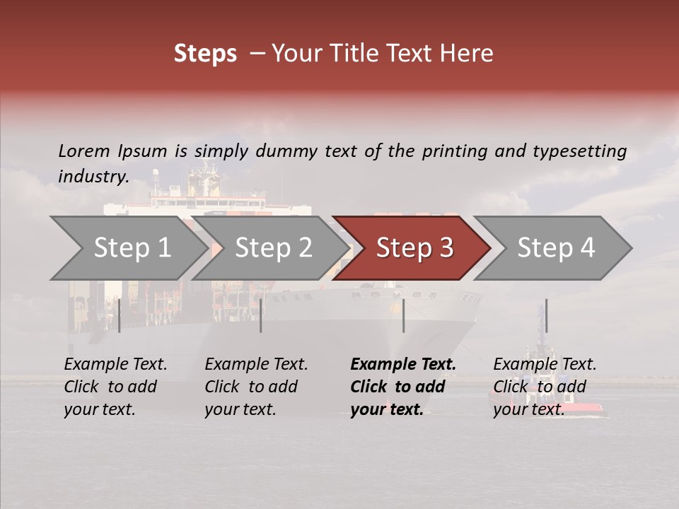 Carrier Transportation Dock PowerPoint Template