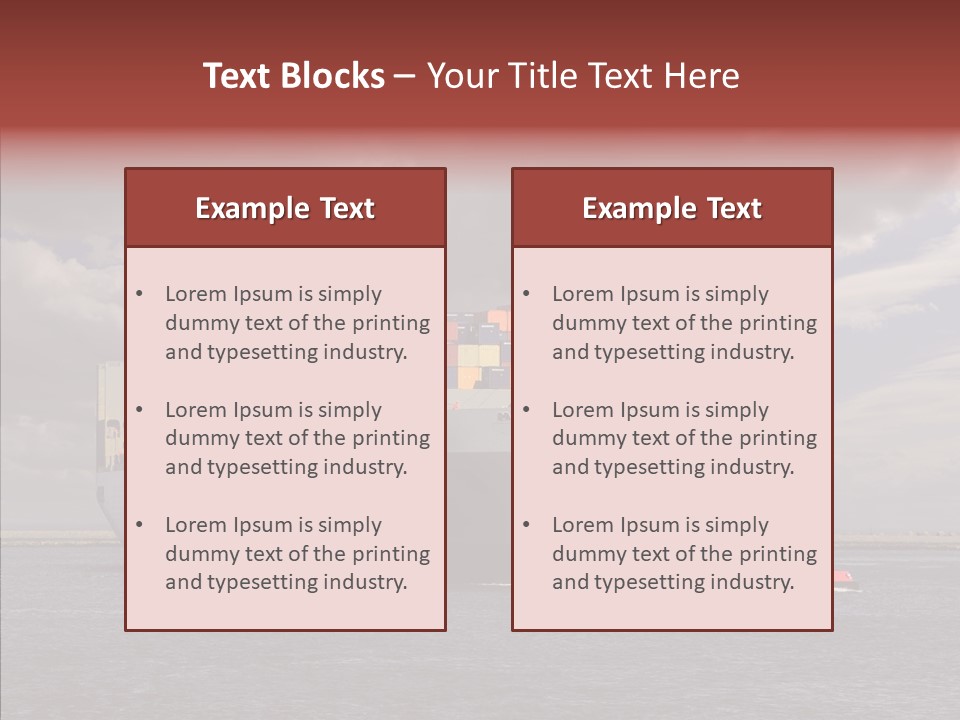 Carrier Transportation Dock PowerPoint Template