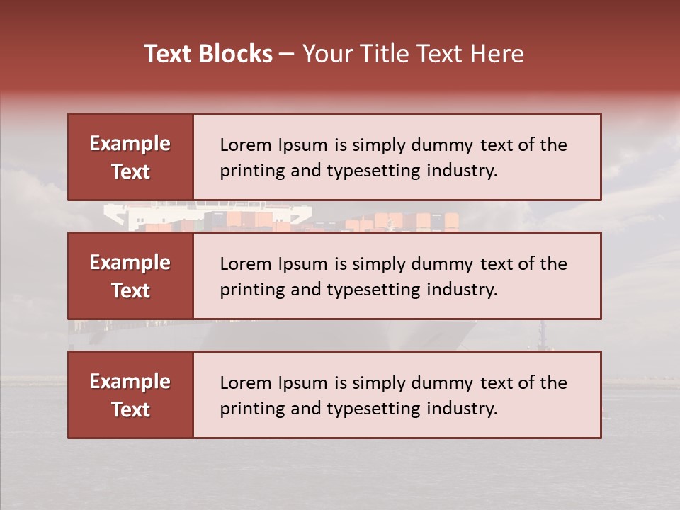 Carrier Transportation Dock PowerPoint Template