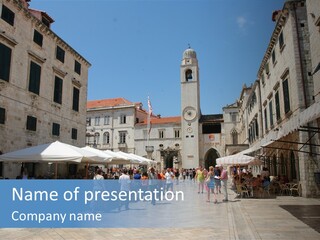 Croatia Brown Center PowerPoint Template