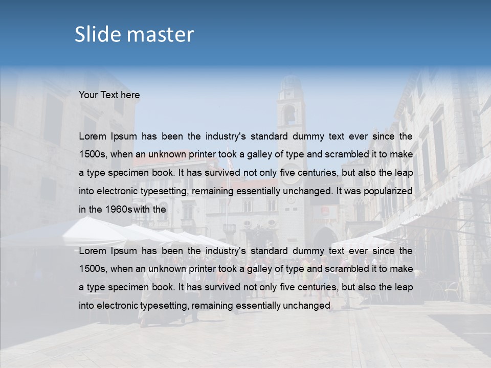 Croatia Brown Center PowerPoint Template