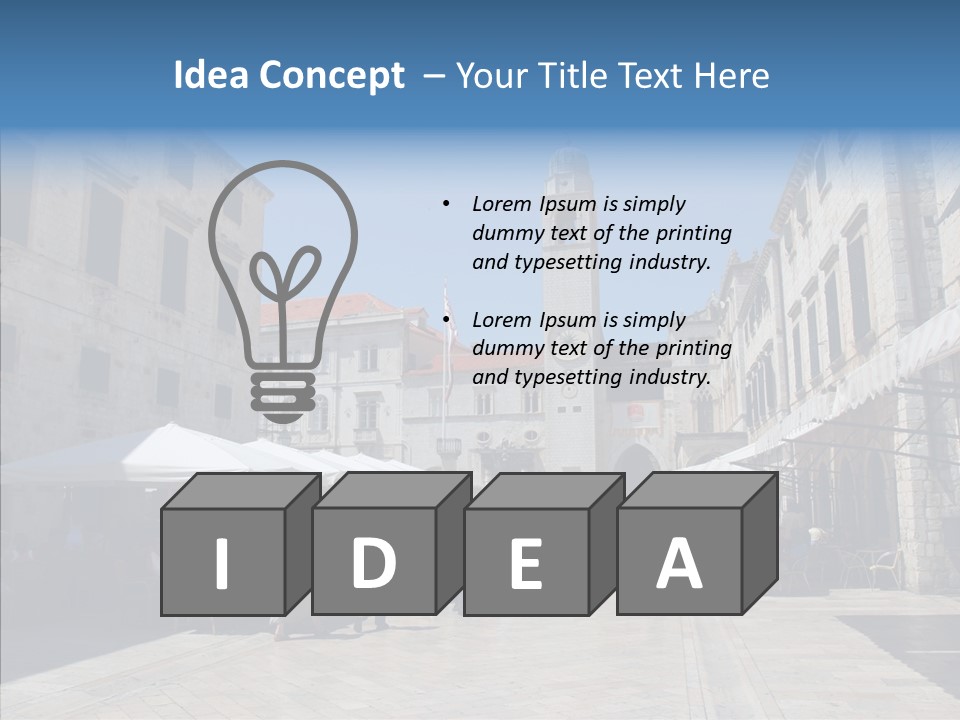 Croatia Brown Center PowerPoint Template