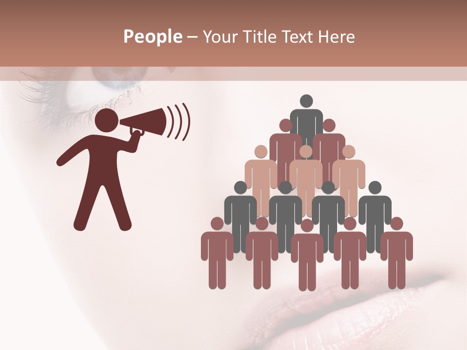 Communication Conference Figure PowerPoint Template