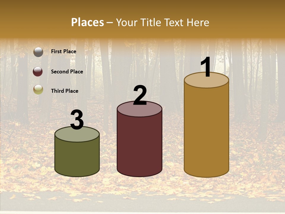 Yellow Mist Trees PowerPoint Template