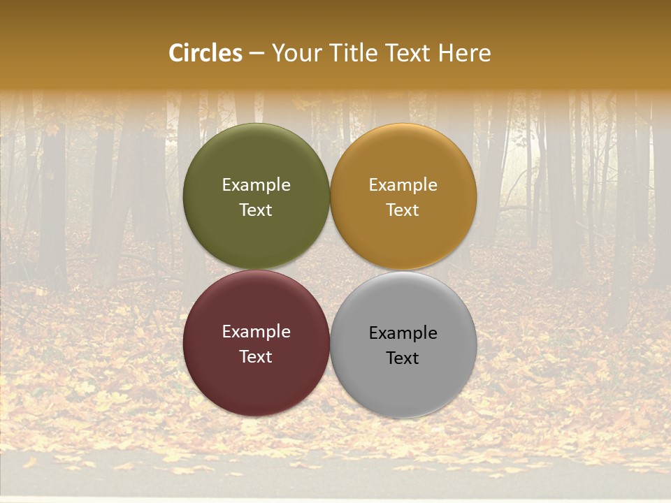 Yellow Mist Trees PowerPoint Template