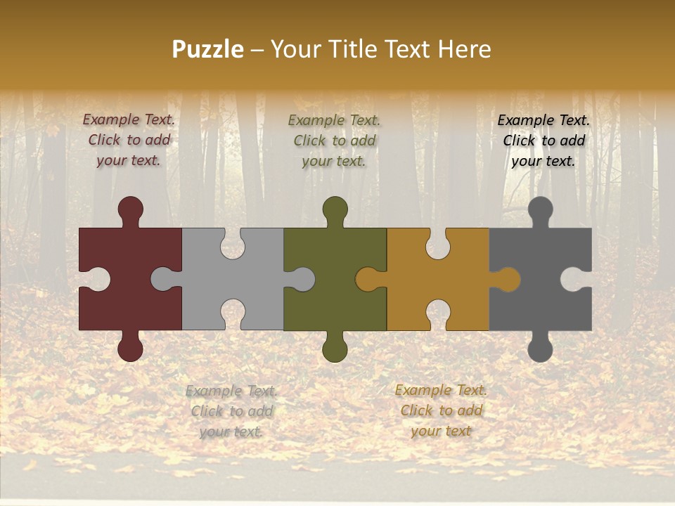 Yellow Mist Trees PowerPoint Template